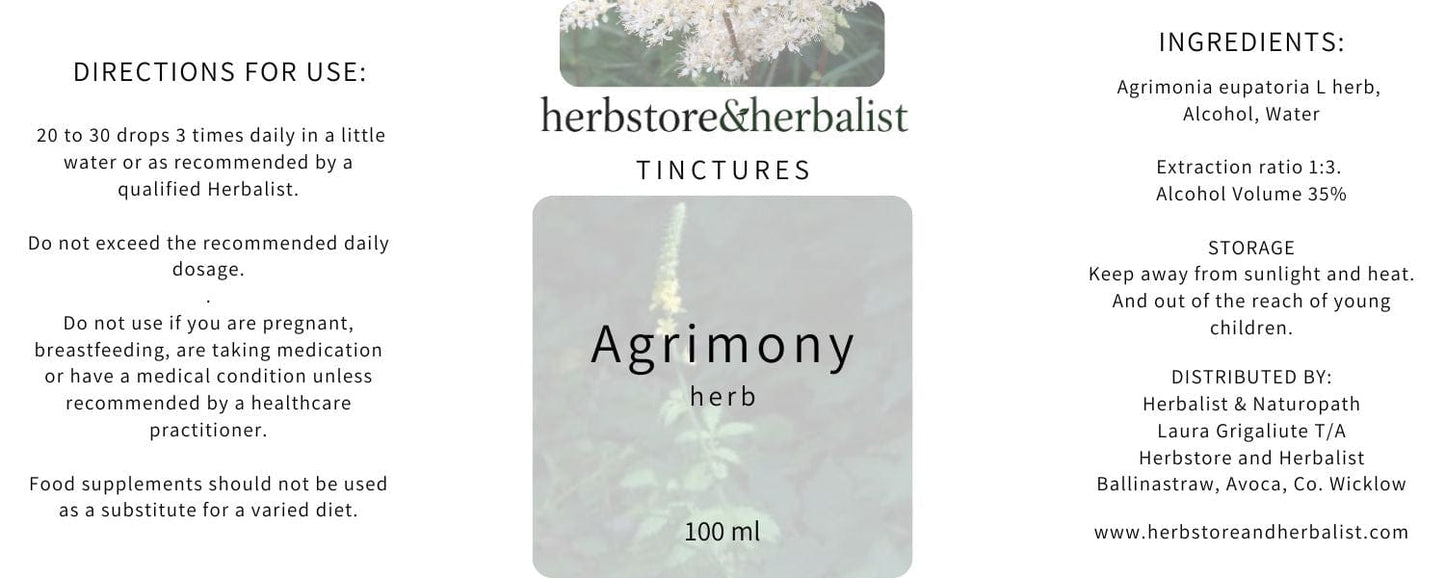 Herbstore & Herbalist Agrimony herb tincture.