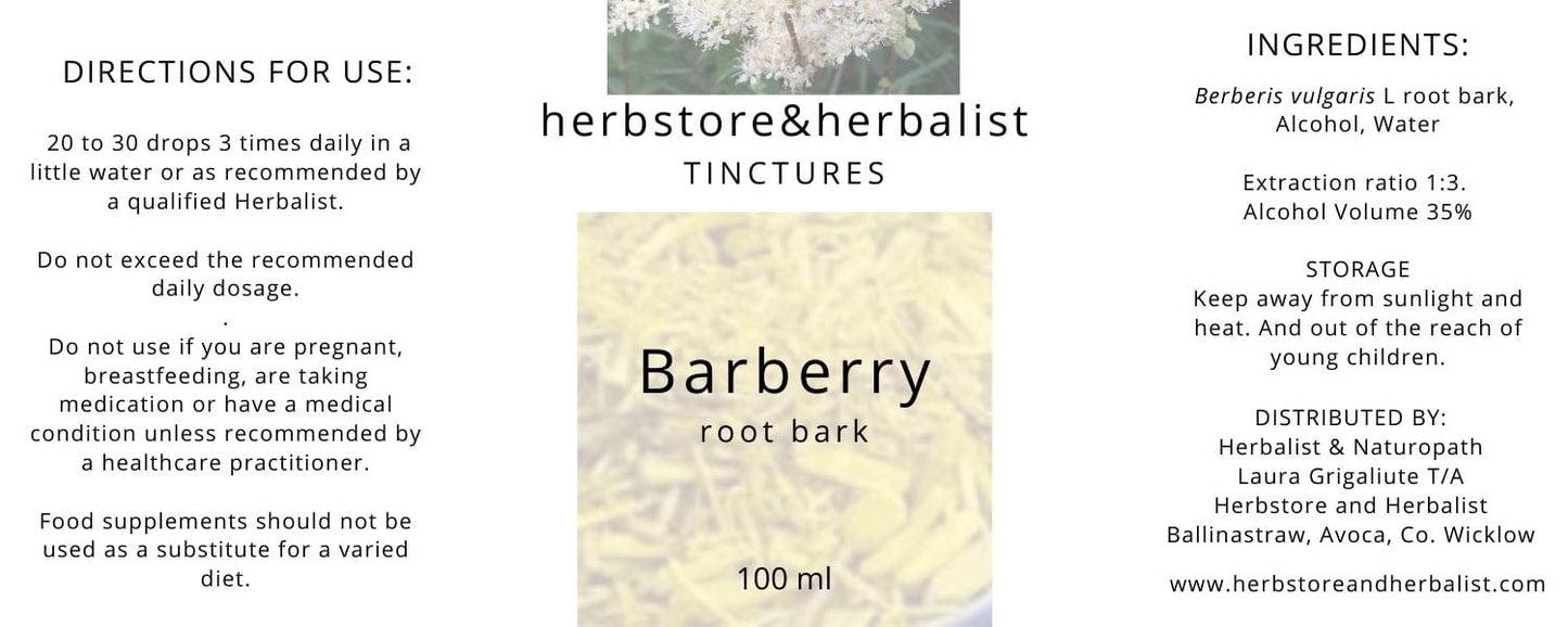 Herbstore and Herbalist Barberry root bark tincture
