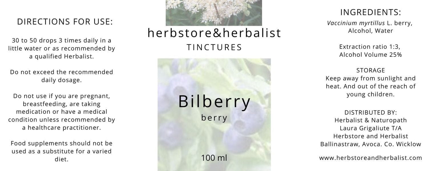 Herbstore and Herbalist Bilberry tincture