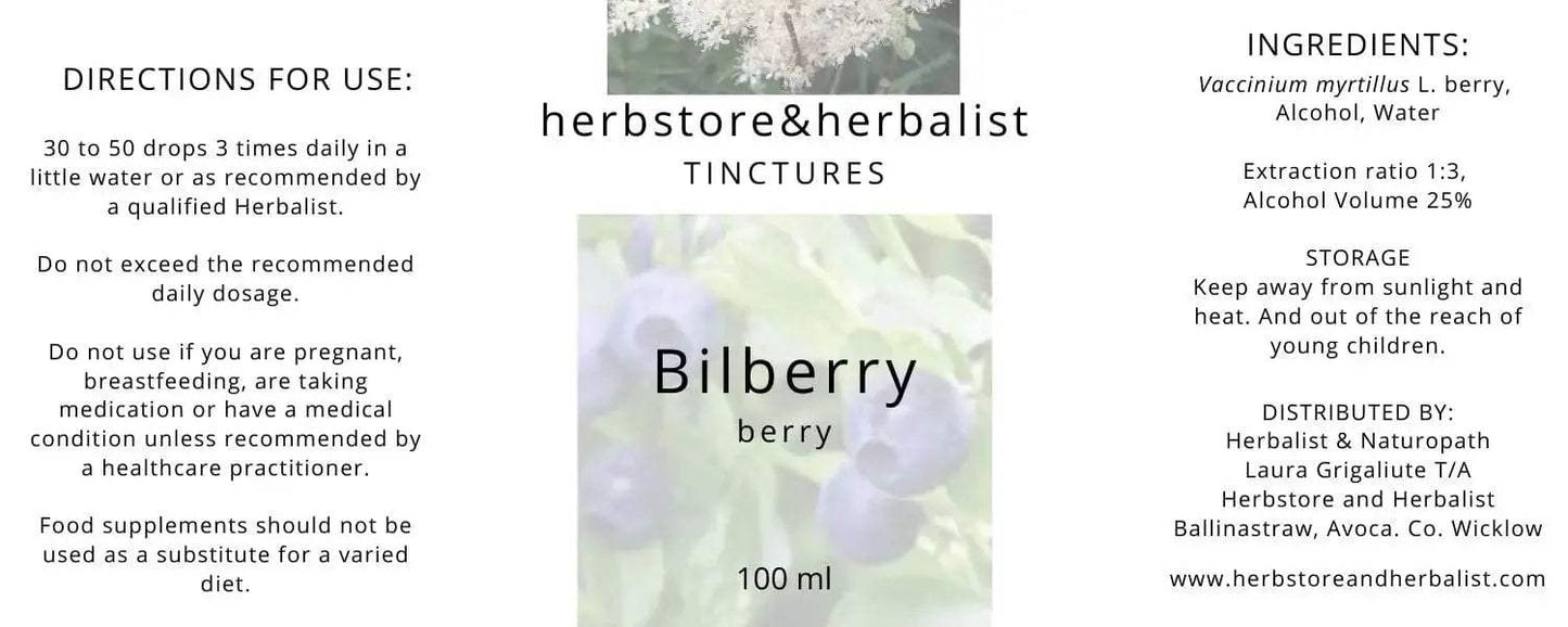 Herbstore and Herbalist Bilberry tincture