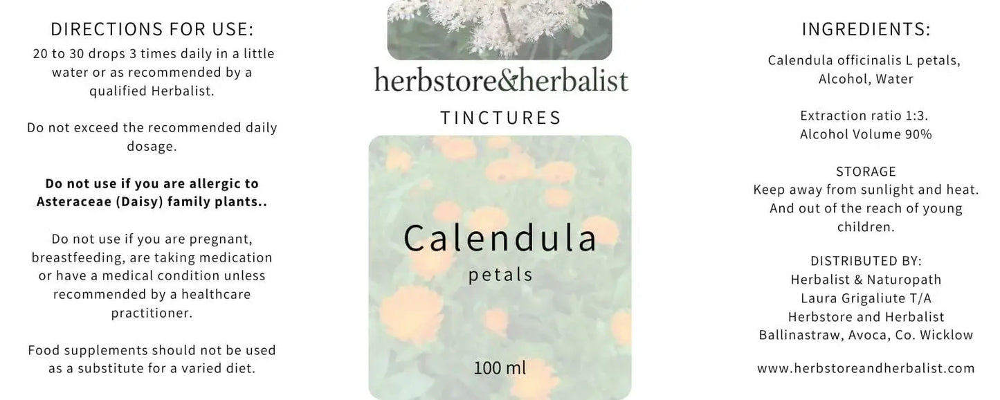Herbstore & Herbalist Calendula petals tincture.