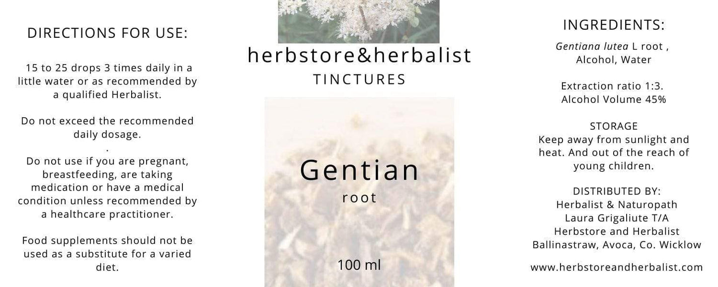 Herbstore and Herbalist Gentian root tincture