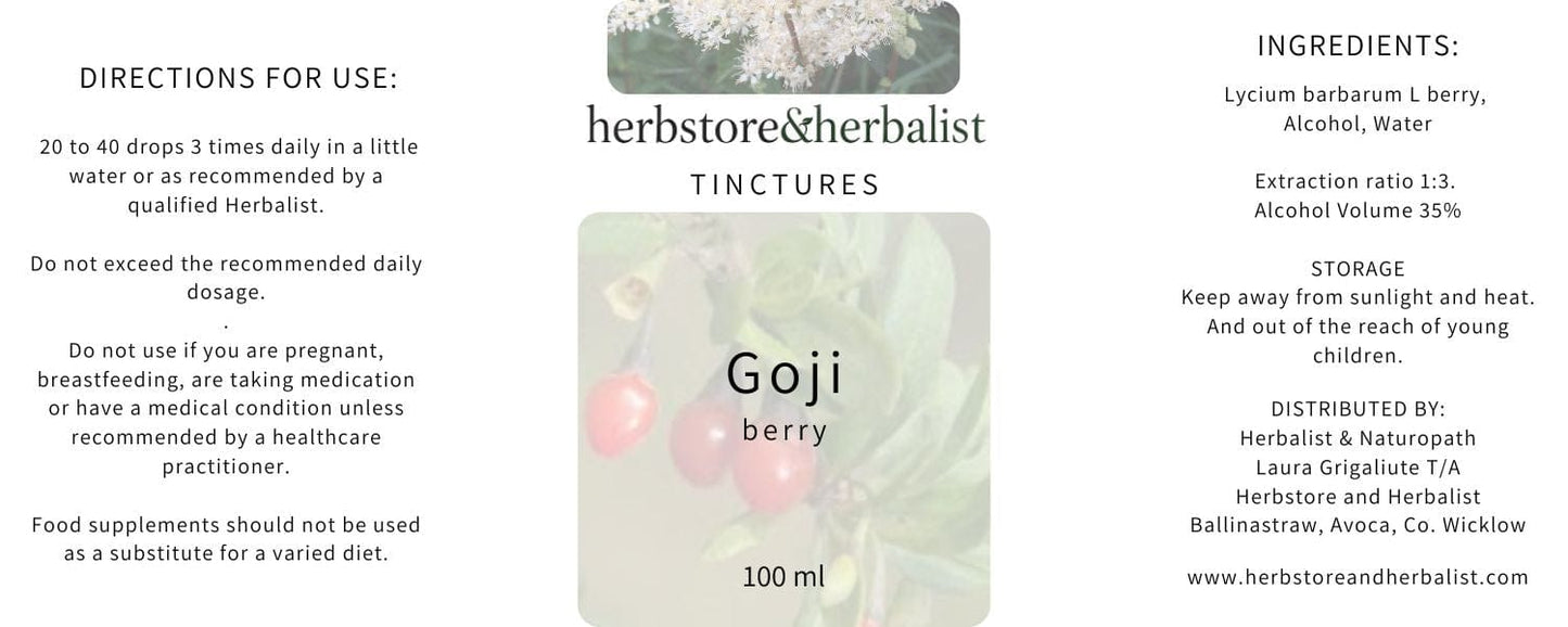 Herbstore & Herbalist Goji berry tincture.