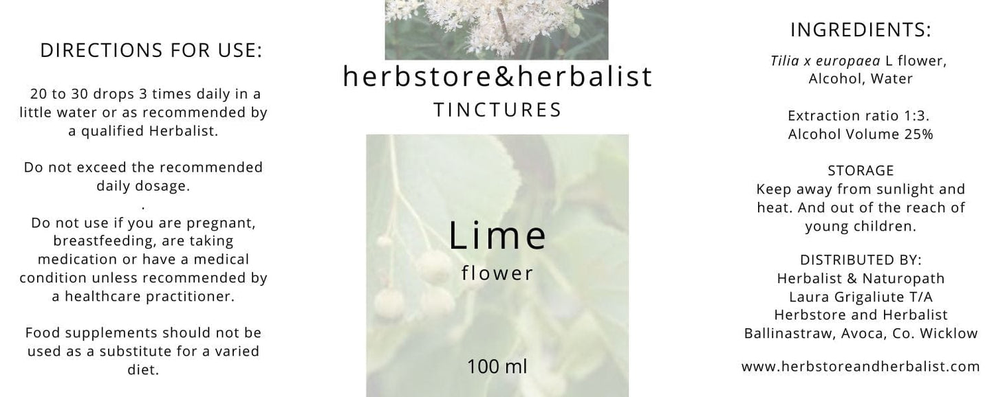 Herbstore and Herbalist Lime flower tincture