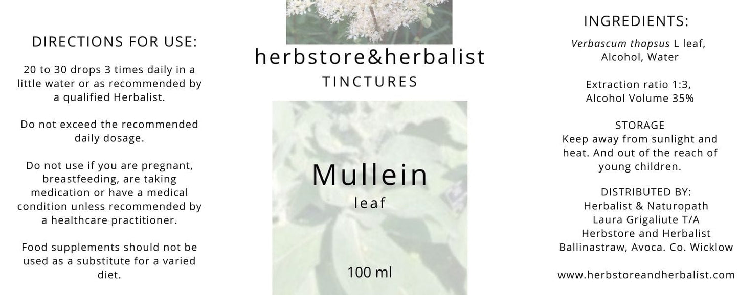 Herbstore and Herbalist Mullein leaf tincture