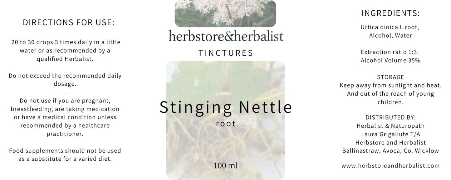 Herbstore & Herbalist Stinging Nettle root tincture.