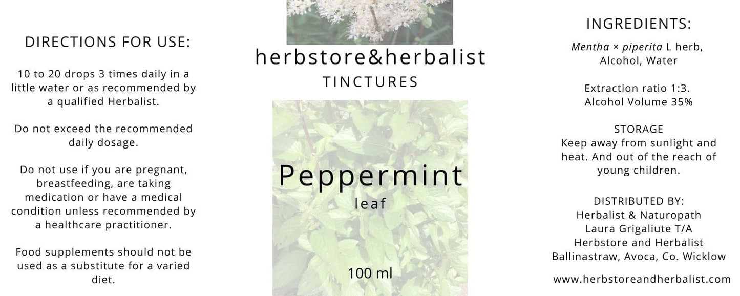 Herbstore and Herbalist Peppermint leaf tincture