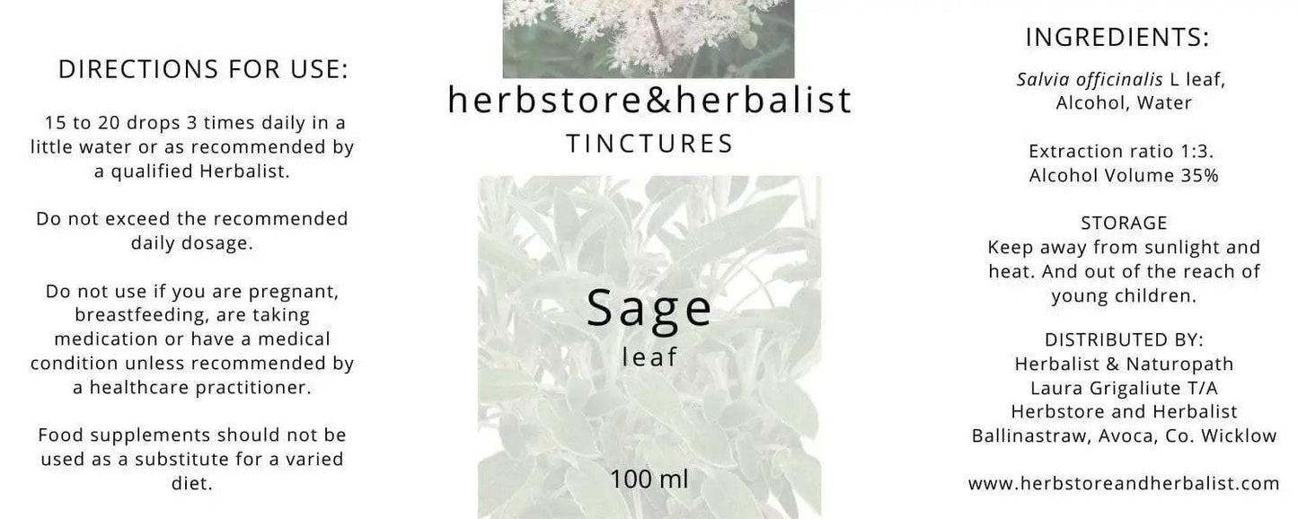 Herbstore and Herbalist Sage leaf tincture