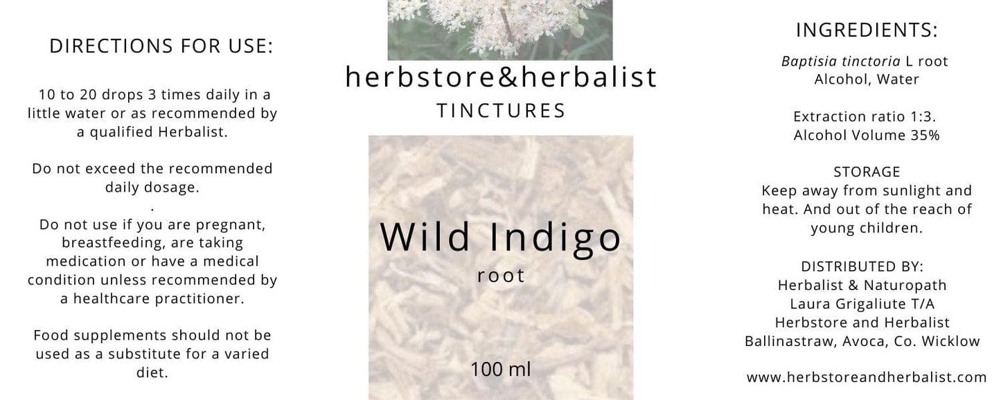 Herbstore and Herbalist Wild indigo root tincture