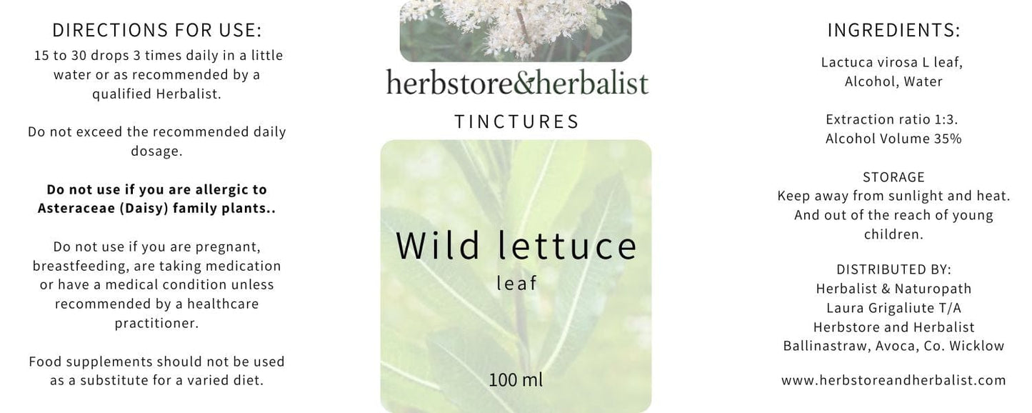 Herbstore & Herbalist Wild lettuce leaf tincture.