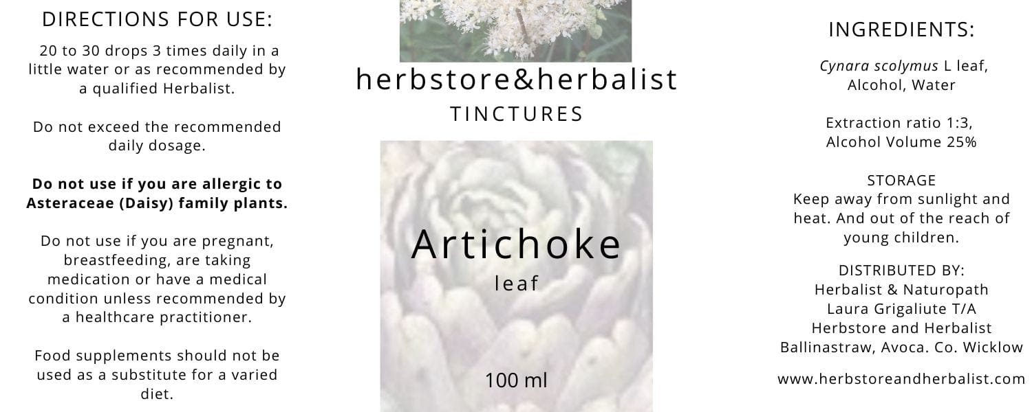 Herbstore and Herbalist Artichoke leaf tincture