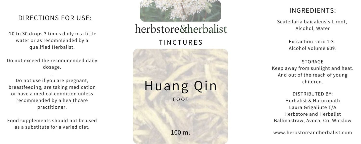 Herbstore & Herbalist Huang Qin root tincture.