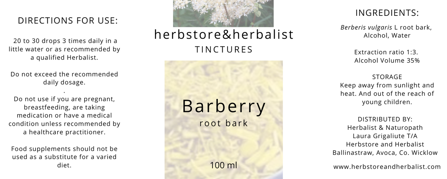 Barberry root bark tincture 100ml