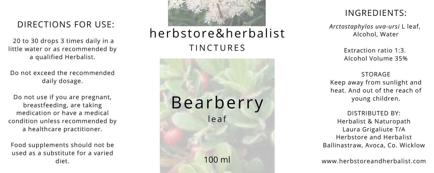 Herbstore and Herbalist Bearberry leaf tincture