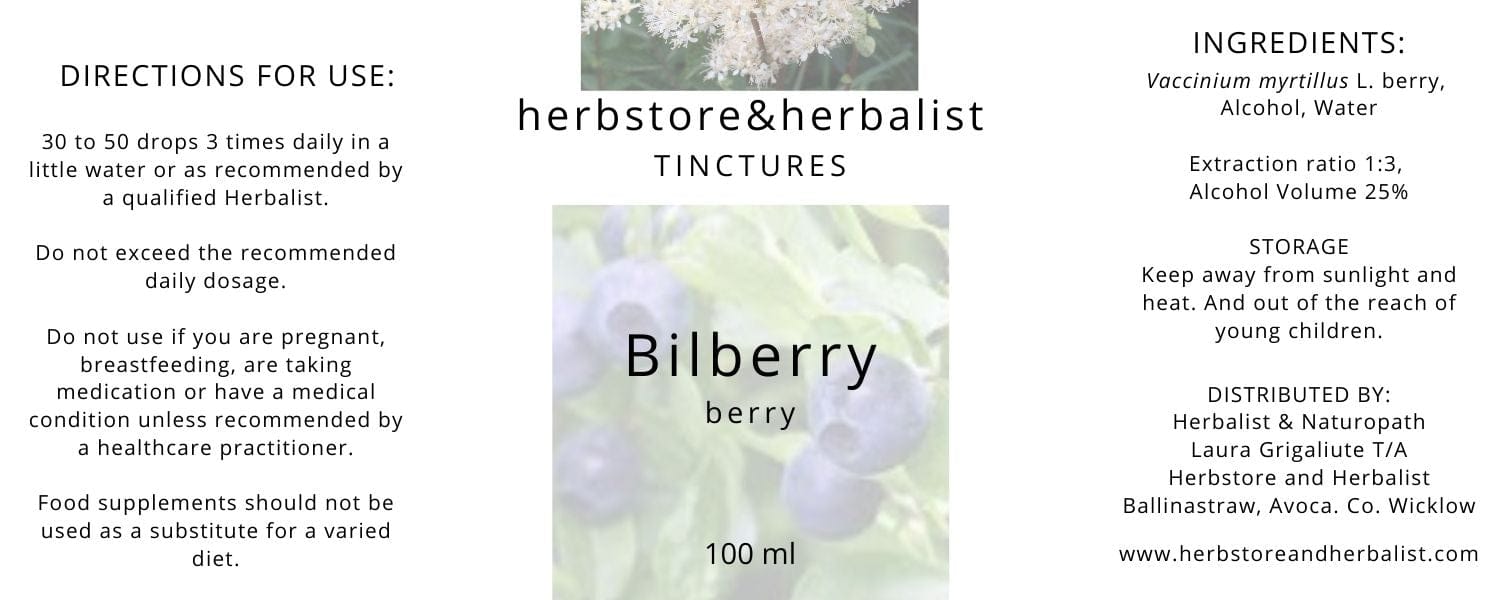 Herbstore and Herbalist Bilberry tincture