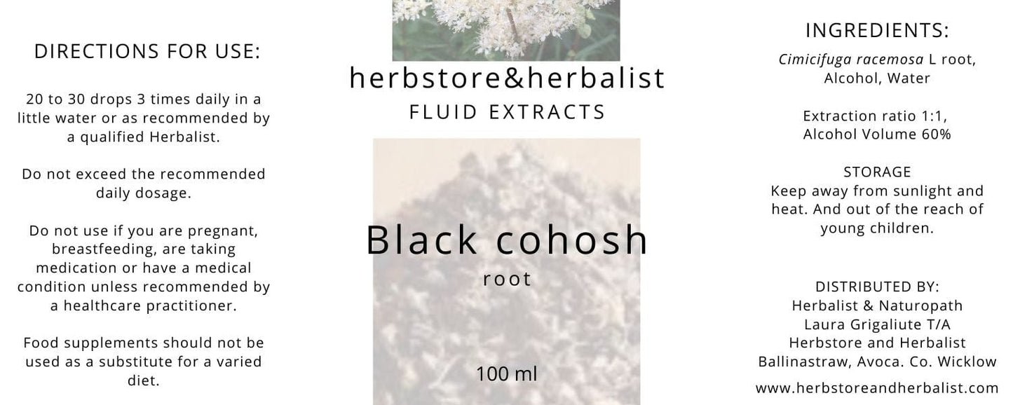 Herbstore and Herbalist Black cohosh root fluid extract