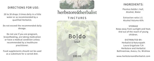 Herbstore & Herbalist Boldo leaf tincture.