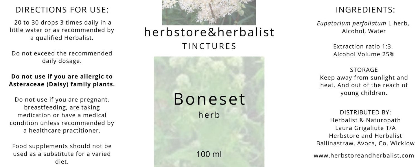 Herbstore and Herbalist Boneset herb tincture