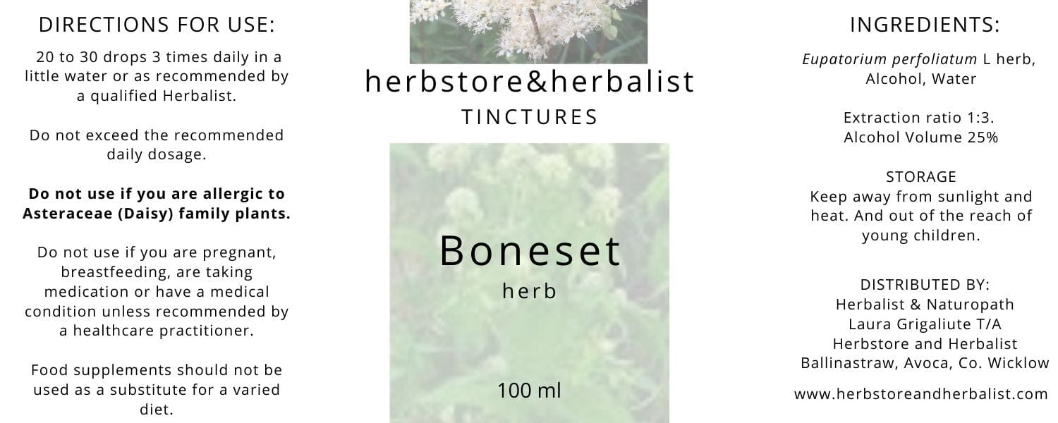 Herbstore and Herbalist Boneset herb tincture