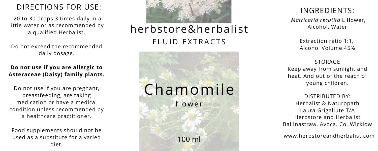 Herbstore and Herbalist Chamomile flower fluid extract