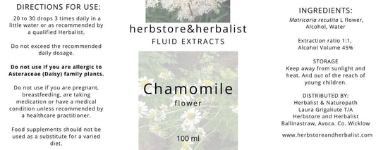 Herbstore and Herbalist Chamomile flower fluid extract