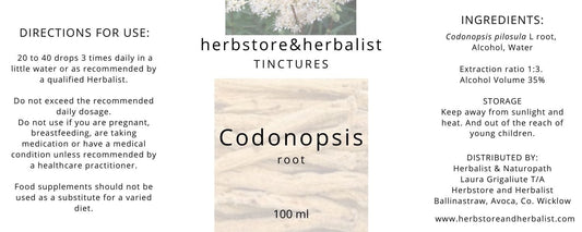 Herbstore and Herbalist Codonopsis root tincture