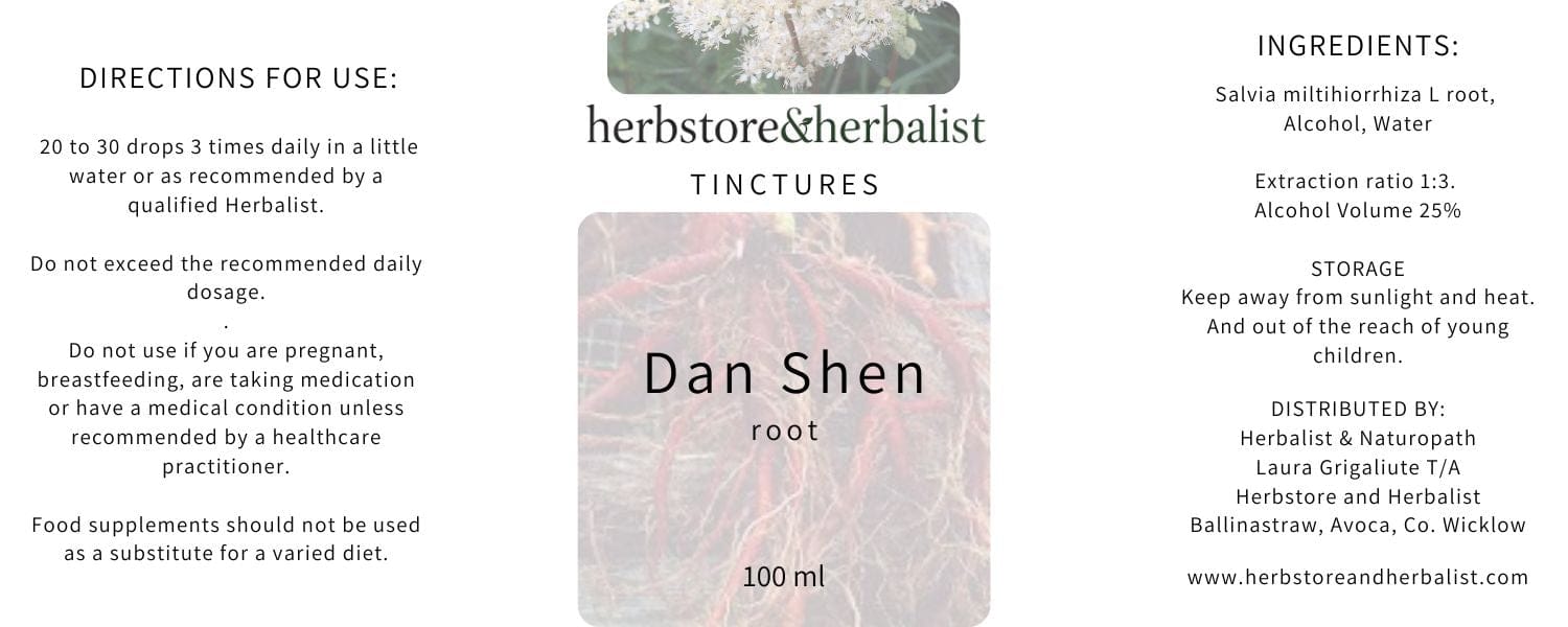 Herbstore  & Herbalist Dan Shen root tincture.