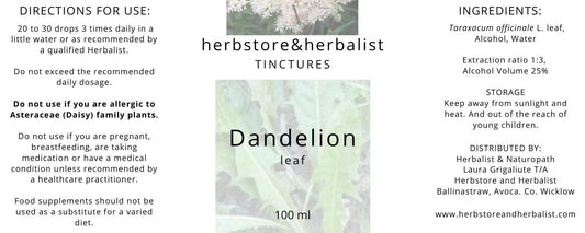 Herbstore and Herbalist Dandelion leaf tincture