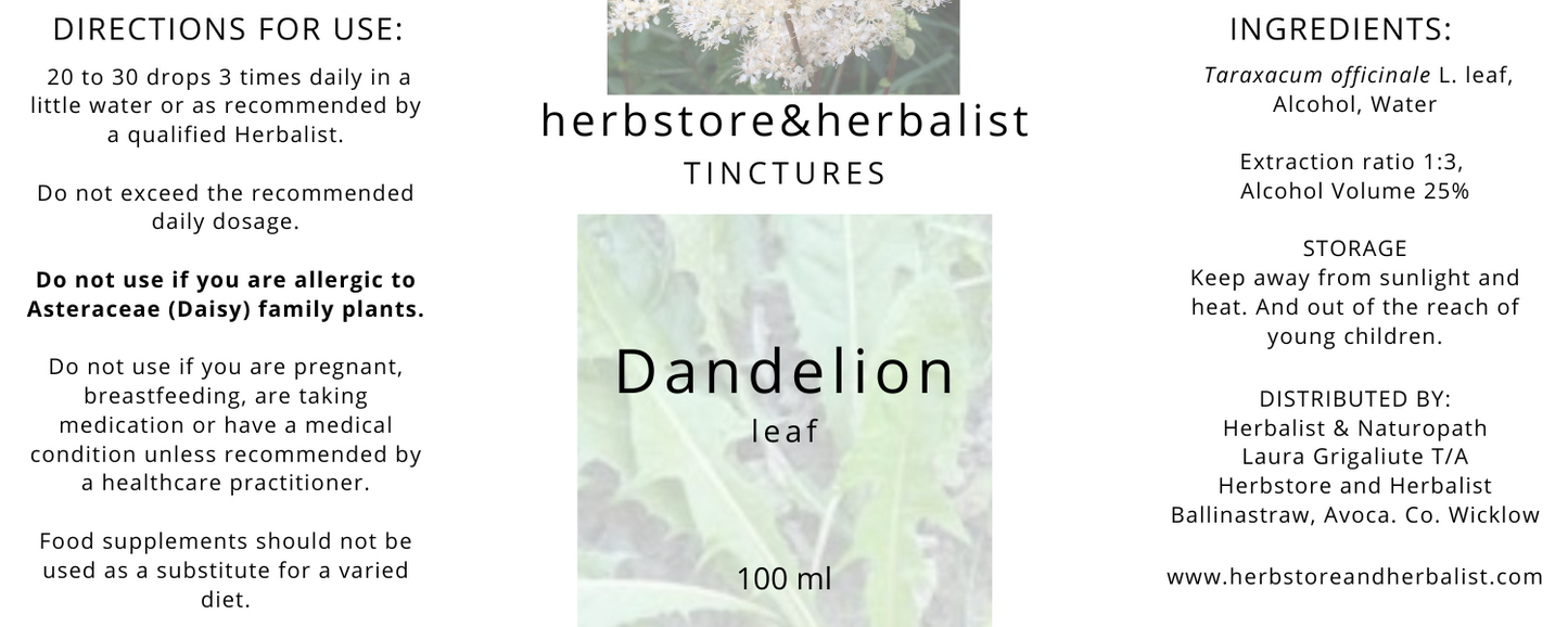 Dandelion leaf tincture 100ml