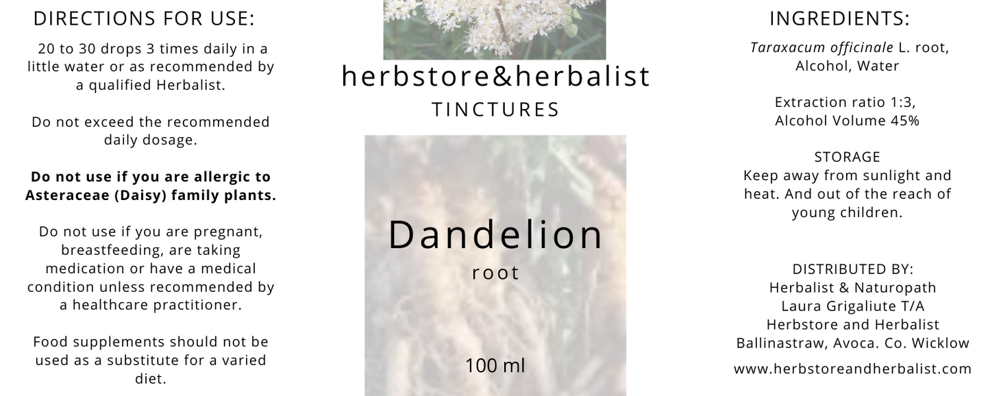 Dandelion root tincture 100ml