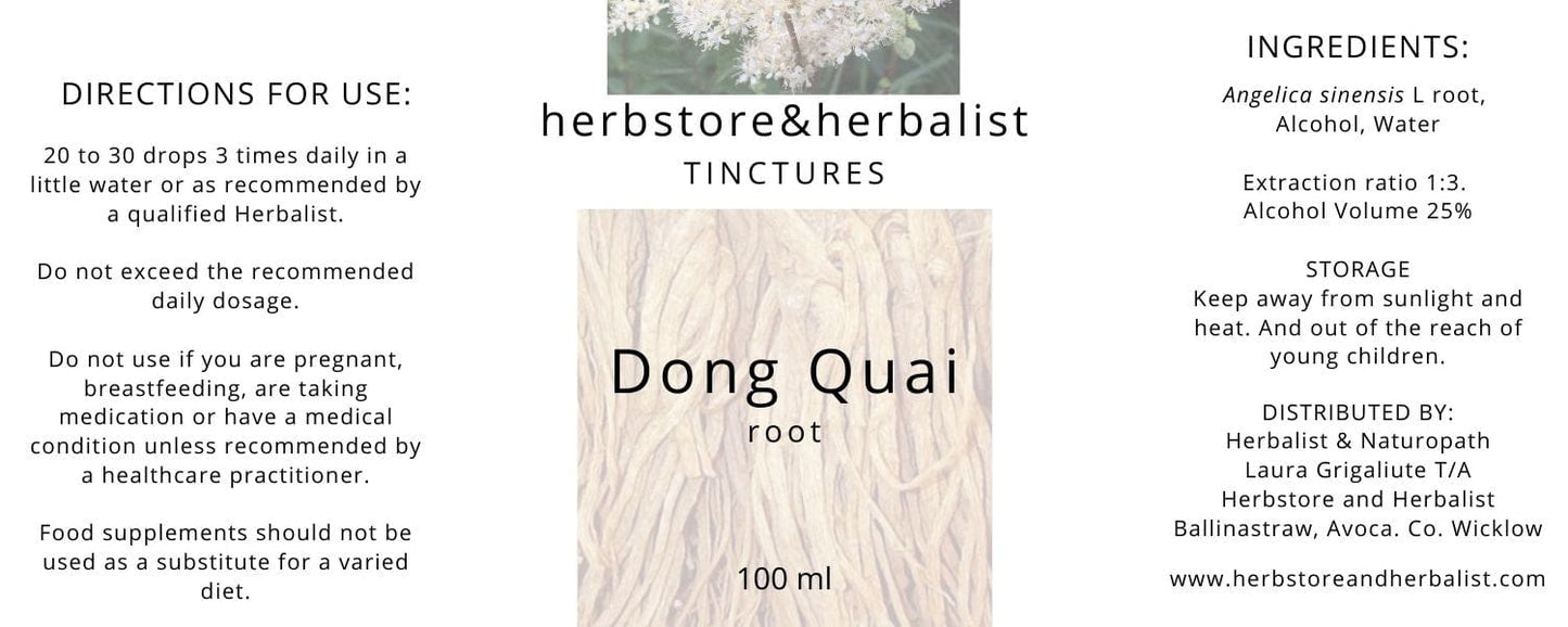 Herbstore and Herbalist Dong Quai root tincture