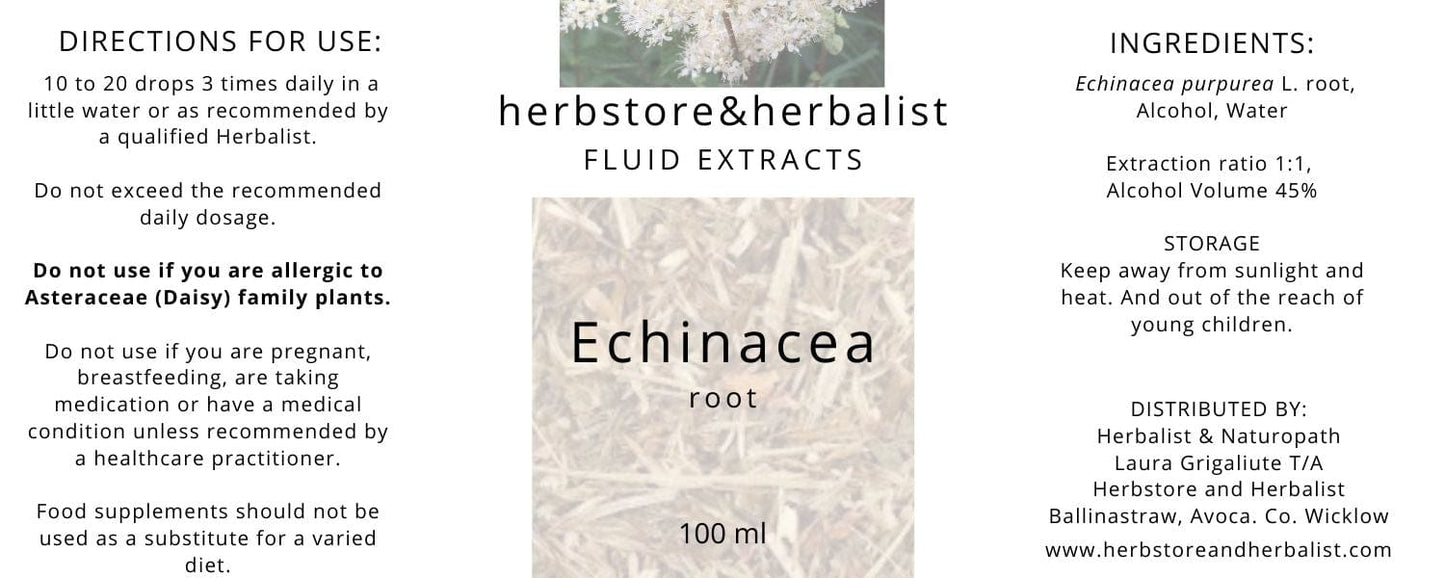 Herbstore and Herbalist Echinacea purpurea root fluid extract