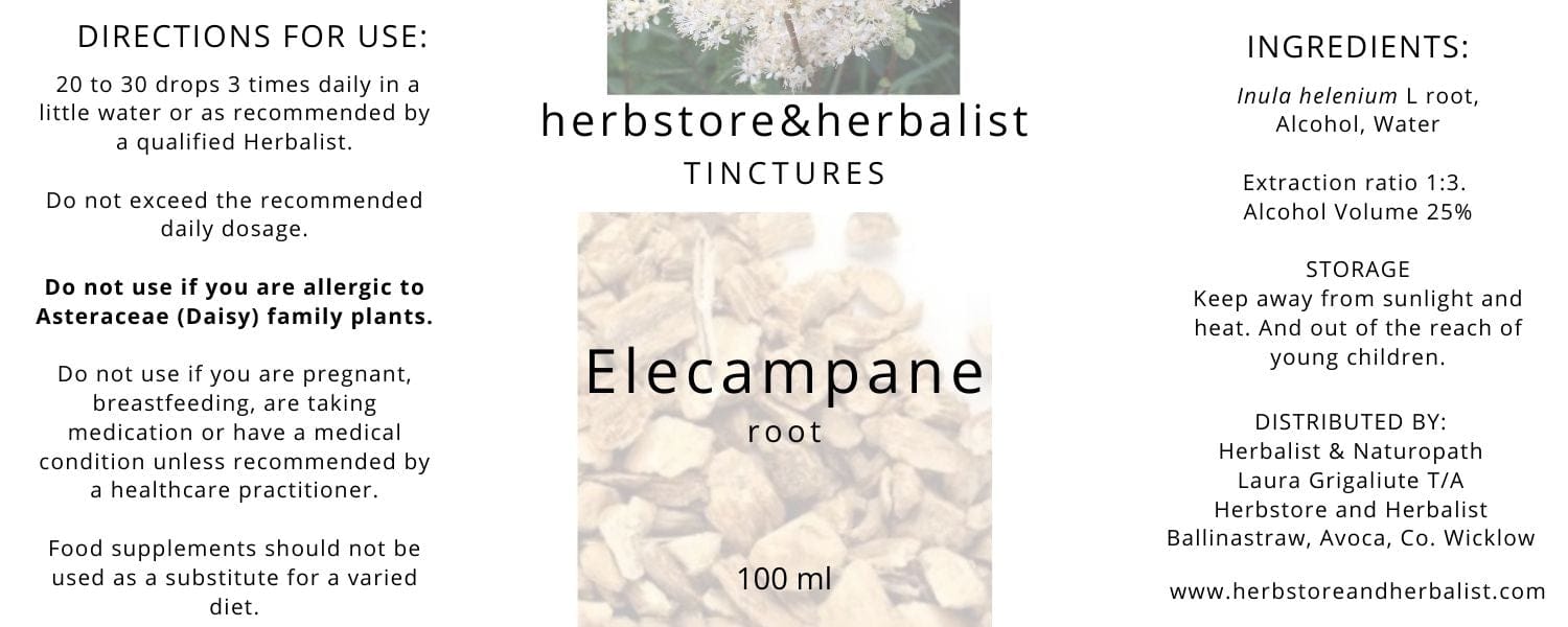 Herbstore and Herbalist Elecampane root tincture