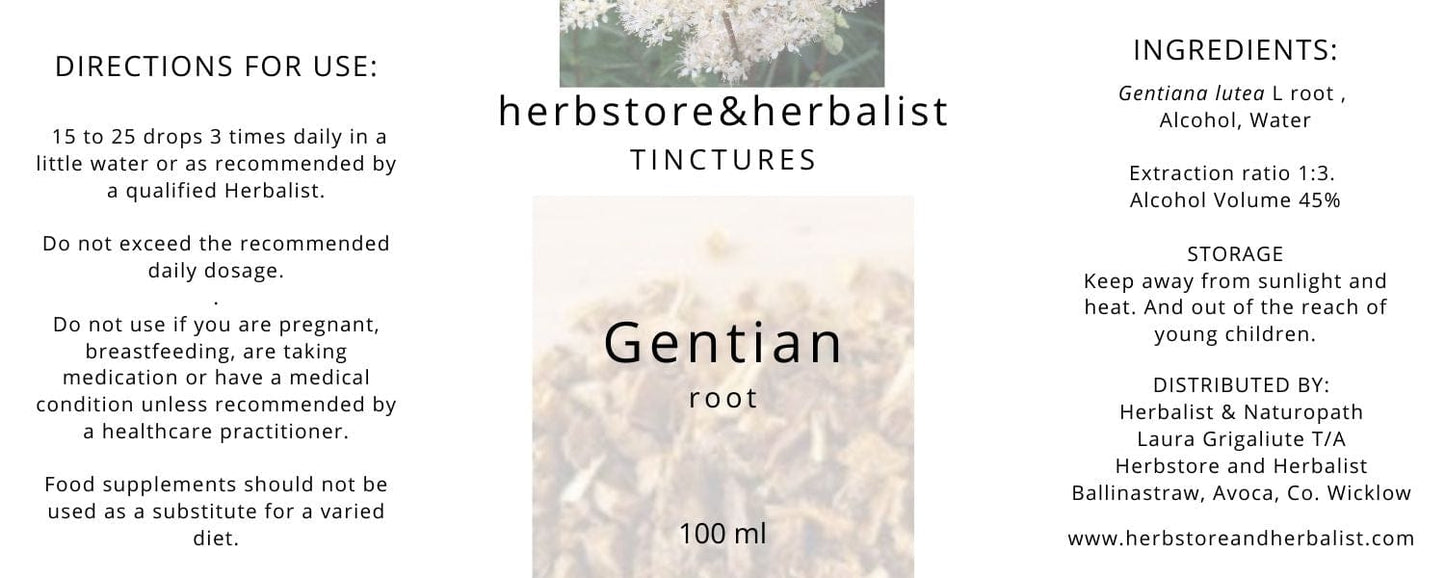 Herbstore and Herbalist Gentian root tincture