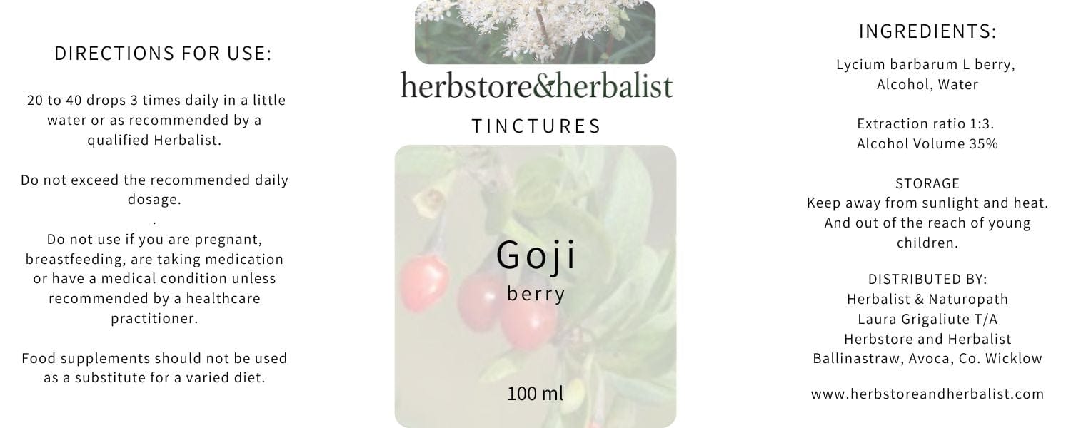 Herbstore & Herbalist Goji berry tincture.