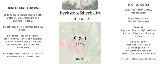 Herbstore & Herbalist Goji berry tincture.
