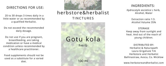 Herbstore and Herbalist Gotu kola herb tincture
