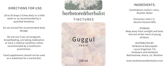 Herbstore & Herbalist Guggul resin tincture.