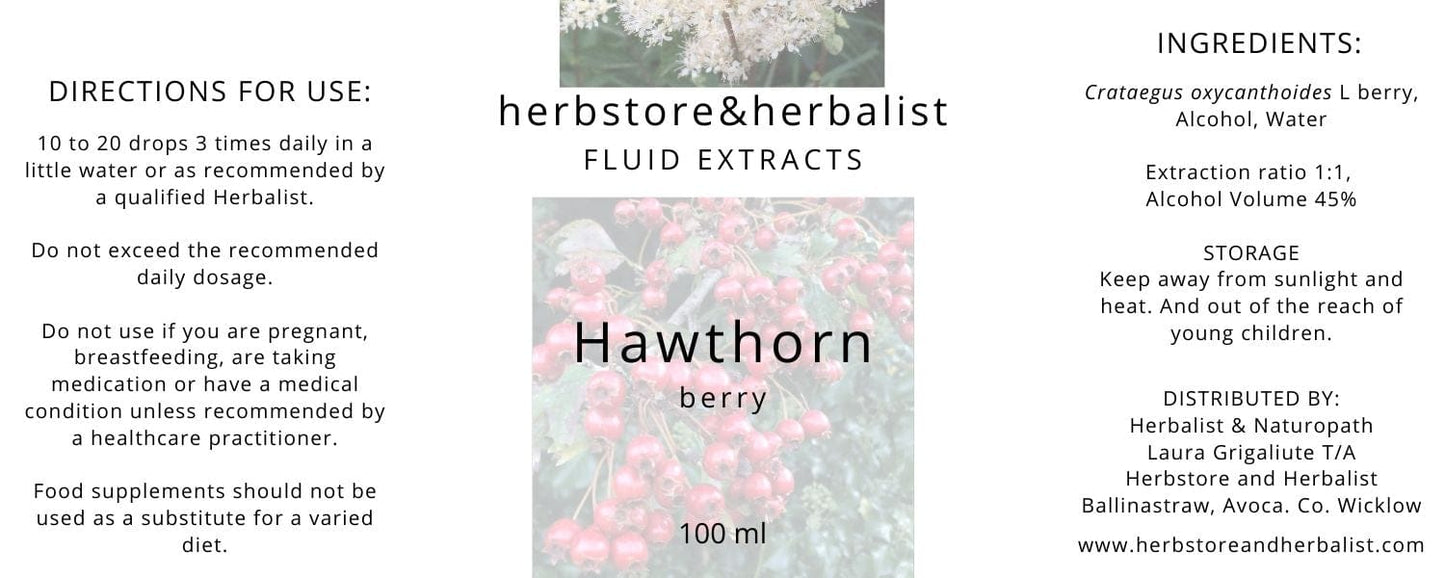 Herbstore and Herbalist Hawthorn berry fluid extract