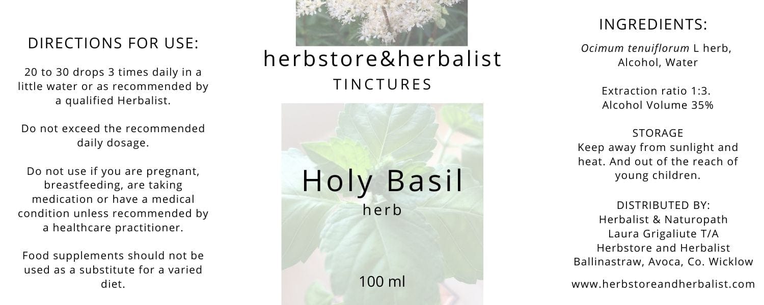Herbstore and Herbalist Holy basil herb tincture