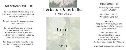 Herbstore and Herbalist Lime flower tincture