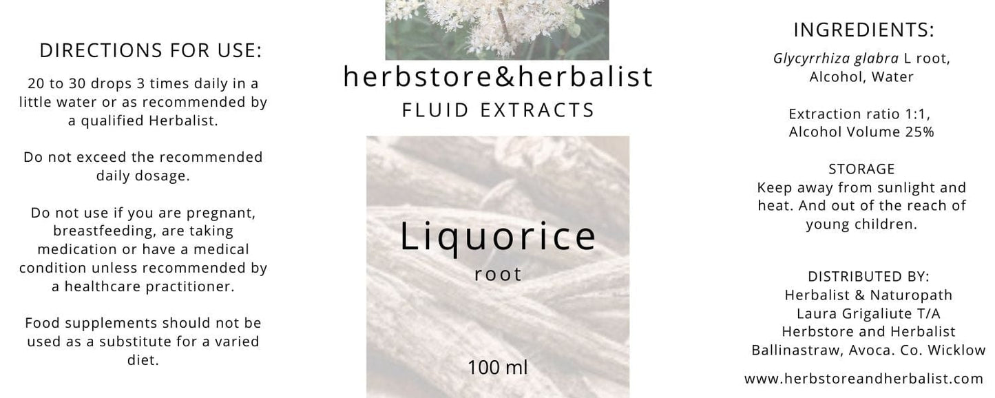 Herbstore and Herbalist Liquorice root fluid extract