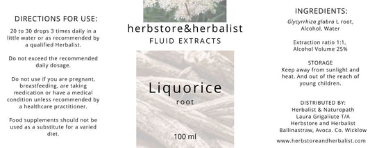 Herbstore and Herbalist Liquorice root fluid extract