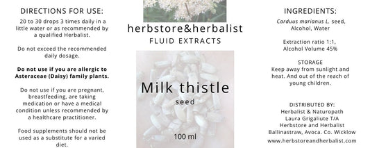 Herbstore and Herbalist Milk thistle seed fluid extract