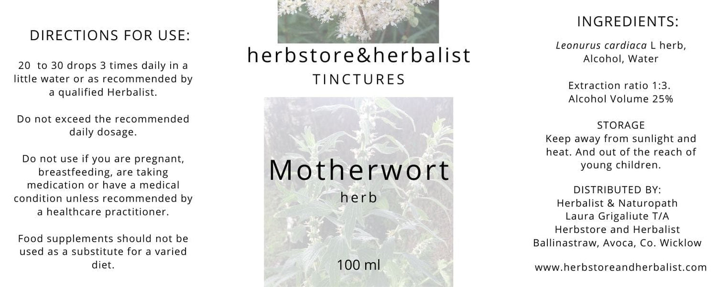 Herbstore and Herbalist Motherwort herb tincture