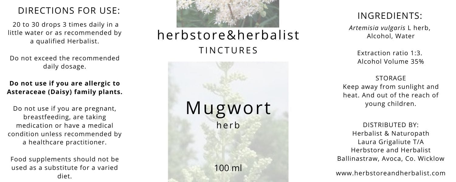 Herbstore and Herbalist Mugwort herb tincture 