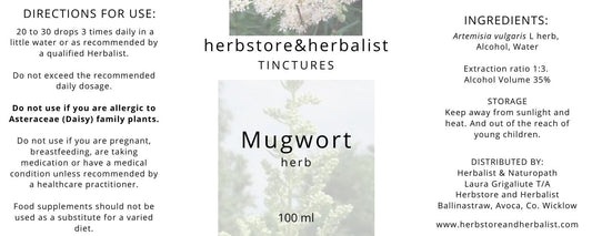 Herbstore and Herbalist Mugwort herb tincture 