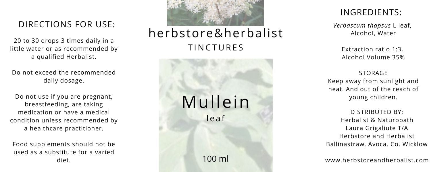 Herbstore and Herbalist Mullein leaf tincture