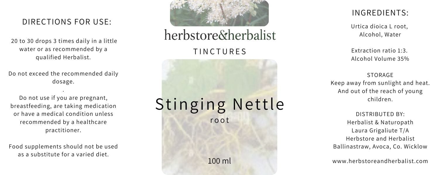 Herbstore & Herbalist Stinging Nettle root tincture.