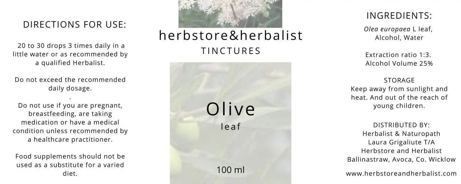 Herbstore and Herbalist Olive leaf tincture